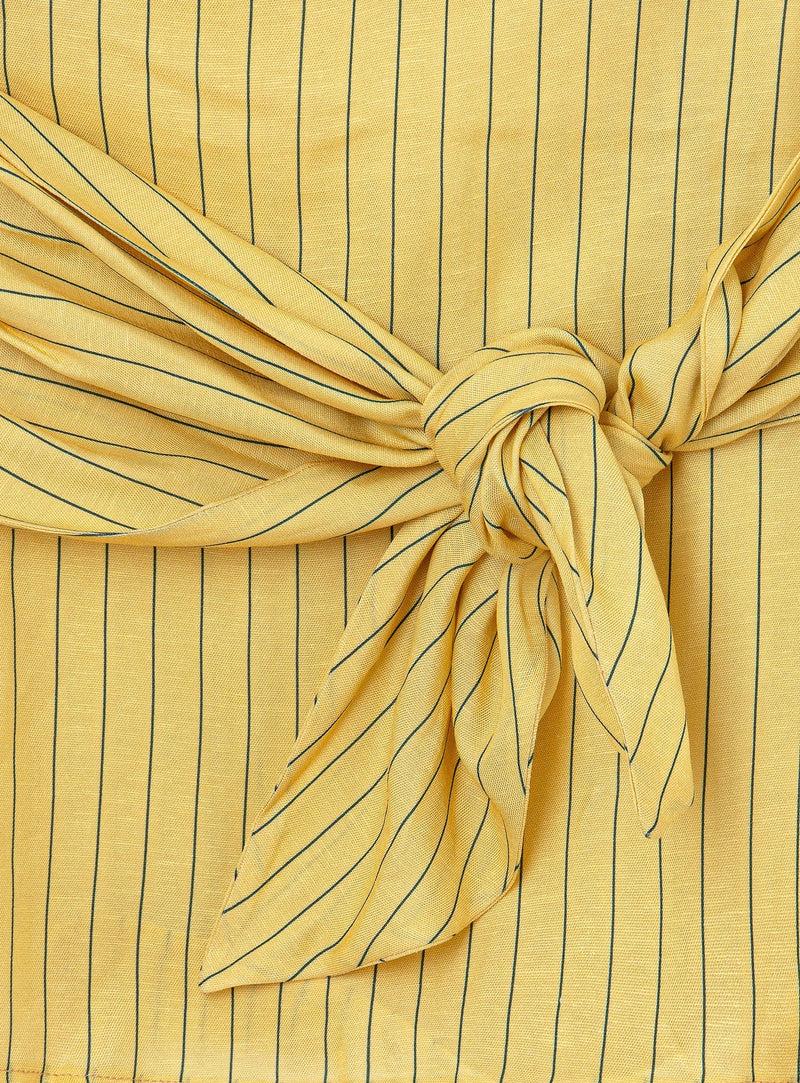 LAAGAM AMAZONA YELLOW SHORT DRESS