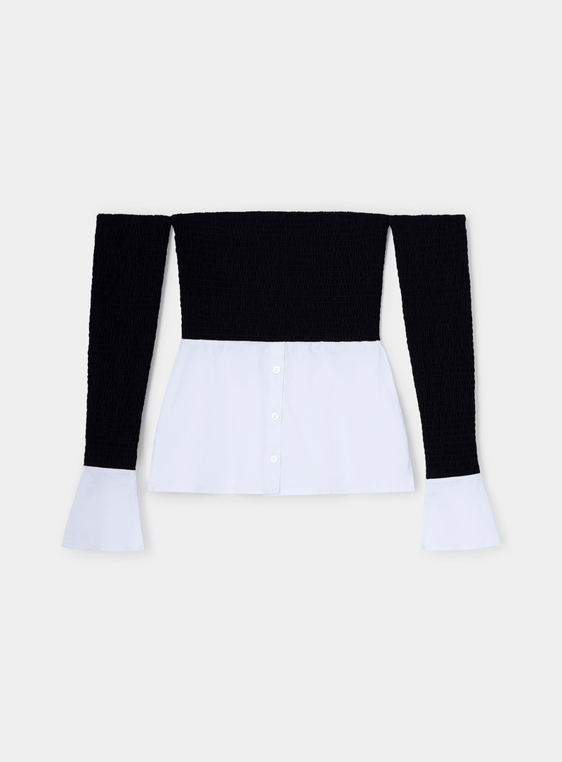 LAAGAM BARDOT SHIRT BLOUSE