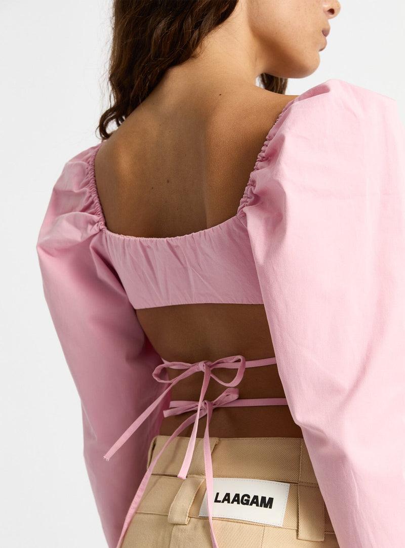LAAGAM BRIGITTE PINK PUFF SLEEVE BLOUSE