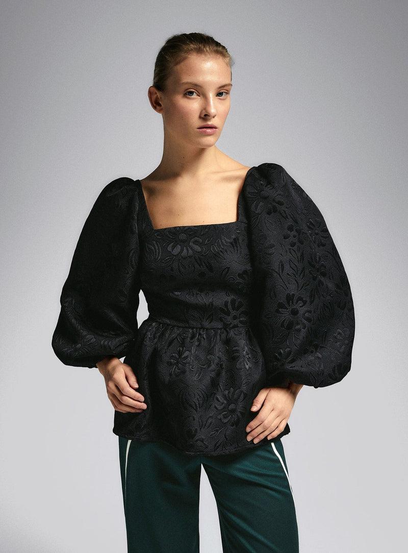 LAAGAM CECILE BLACK BLOUSE