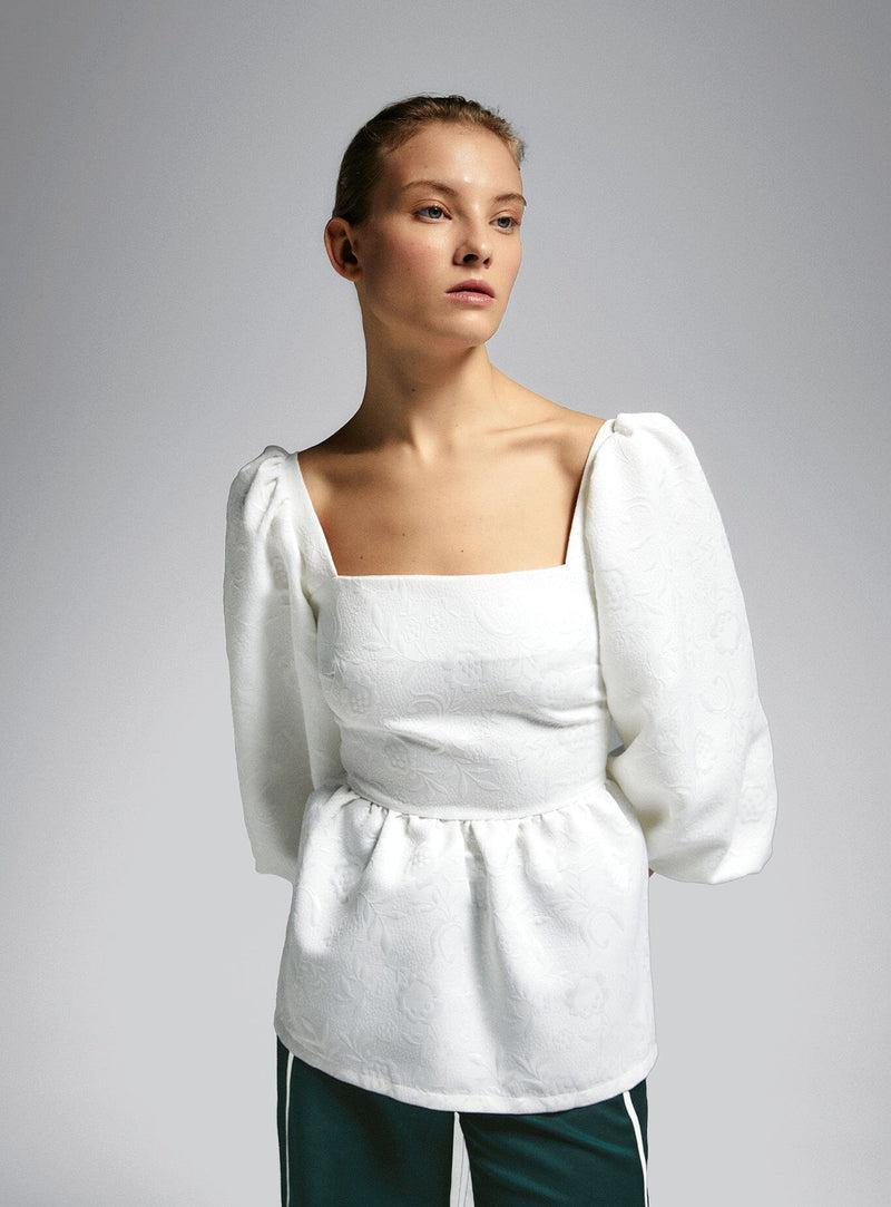 LAAGAM CECILE WHITE BLOUSE