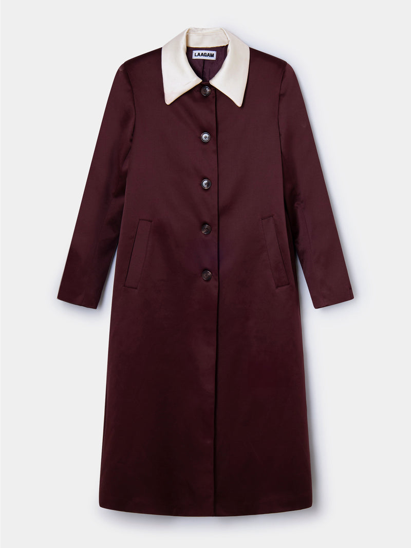 LAAGAM CHELSEA SATIN COAT