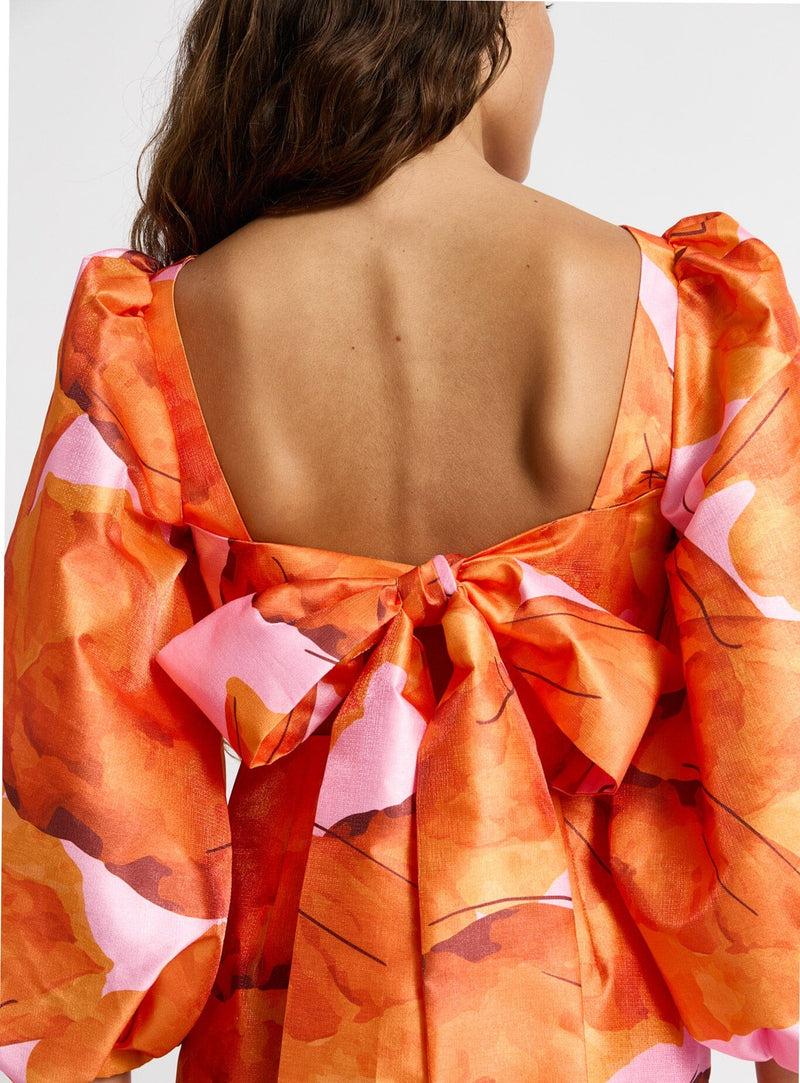 LAAGAM LIZA FLEUR PUFF SLEEVE DRESS