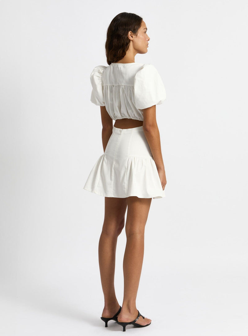 LAAGAM MILLIE WHITE SHORT DRESS