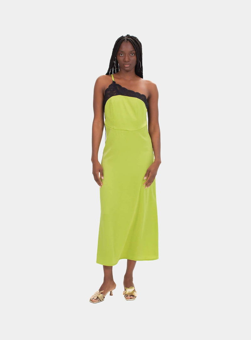 LAAGAM NAOMI LIME DRESS