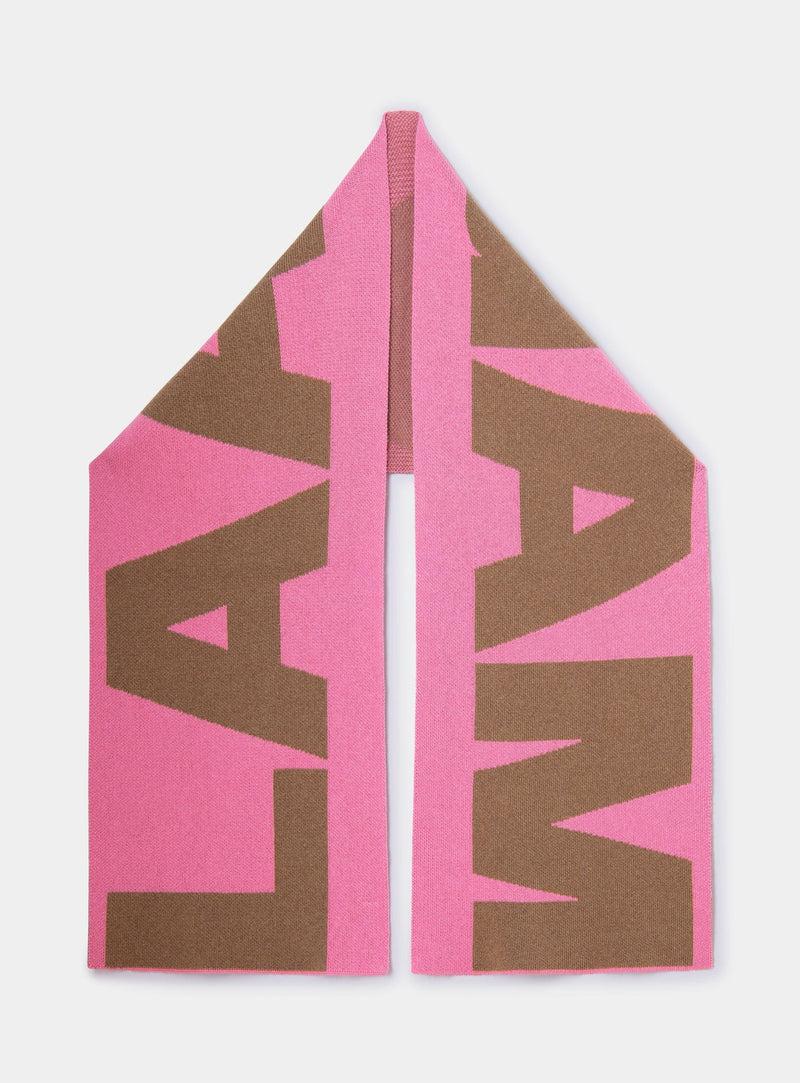 LAAGAM PARADISO PINK LOGO SCARF