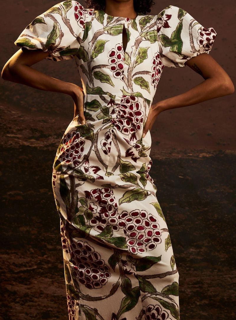 LAAGAM PROVENCE GERD MIDI DRESS
