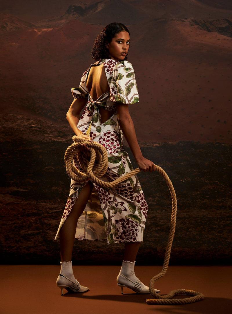 LAAGAM PROVENCE GERD MIDI DRESS