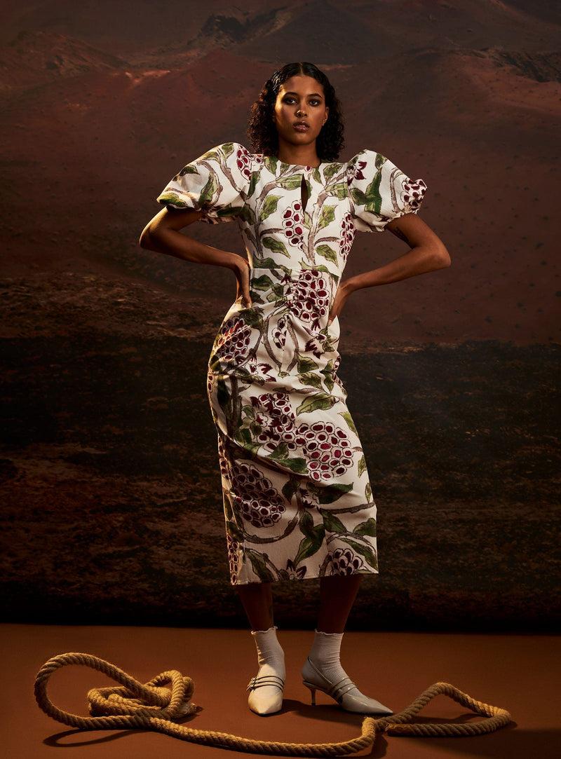 LAAGAM PROVENCE GERD MIDI DRESS