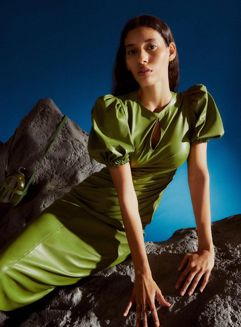 LAAGAM PROVENCE GREEN DRESS