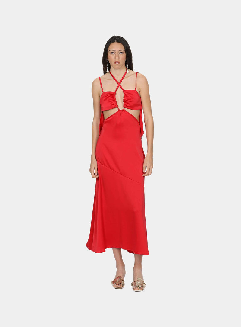 LAAGAM SCARLET CHERRY DRESS