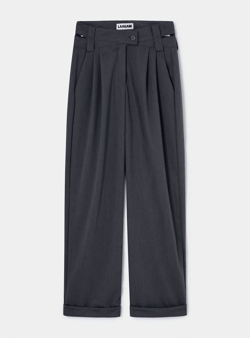 LAAGAM SMITH GREY TAILORED PANTS