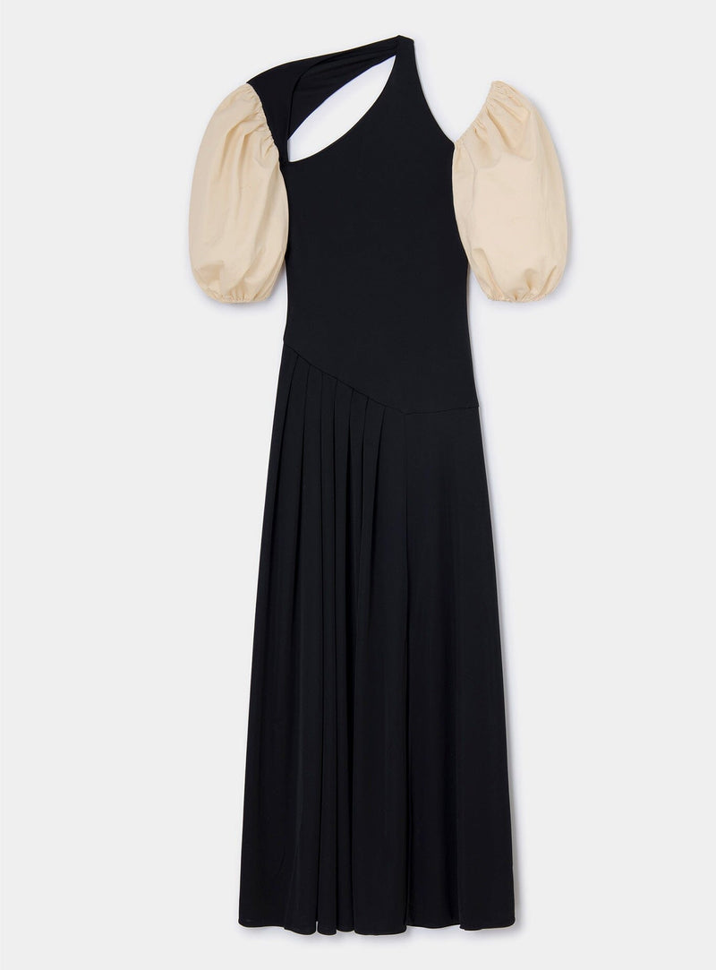 LAAGAM SWAN PUFF SLEEVE DRESS